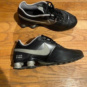 Nike Shox Deliver 317549-002 Black Metallic Silver Leather Shoes Women's Sz US9